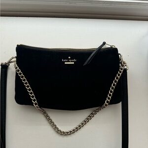 Kate Spade Velvet Black crossbody bag